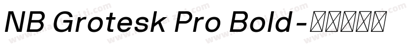 NB Grotesk Pro Bold字体转换